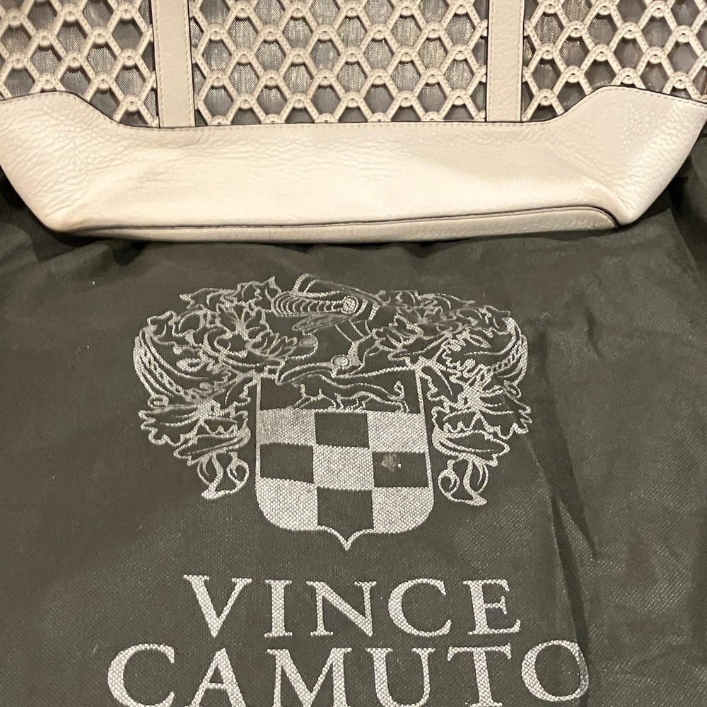 Vince Camuto Cream Lattice Tote